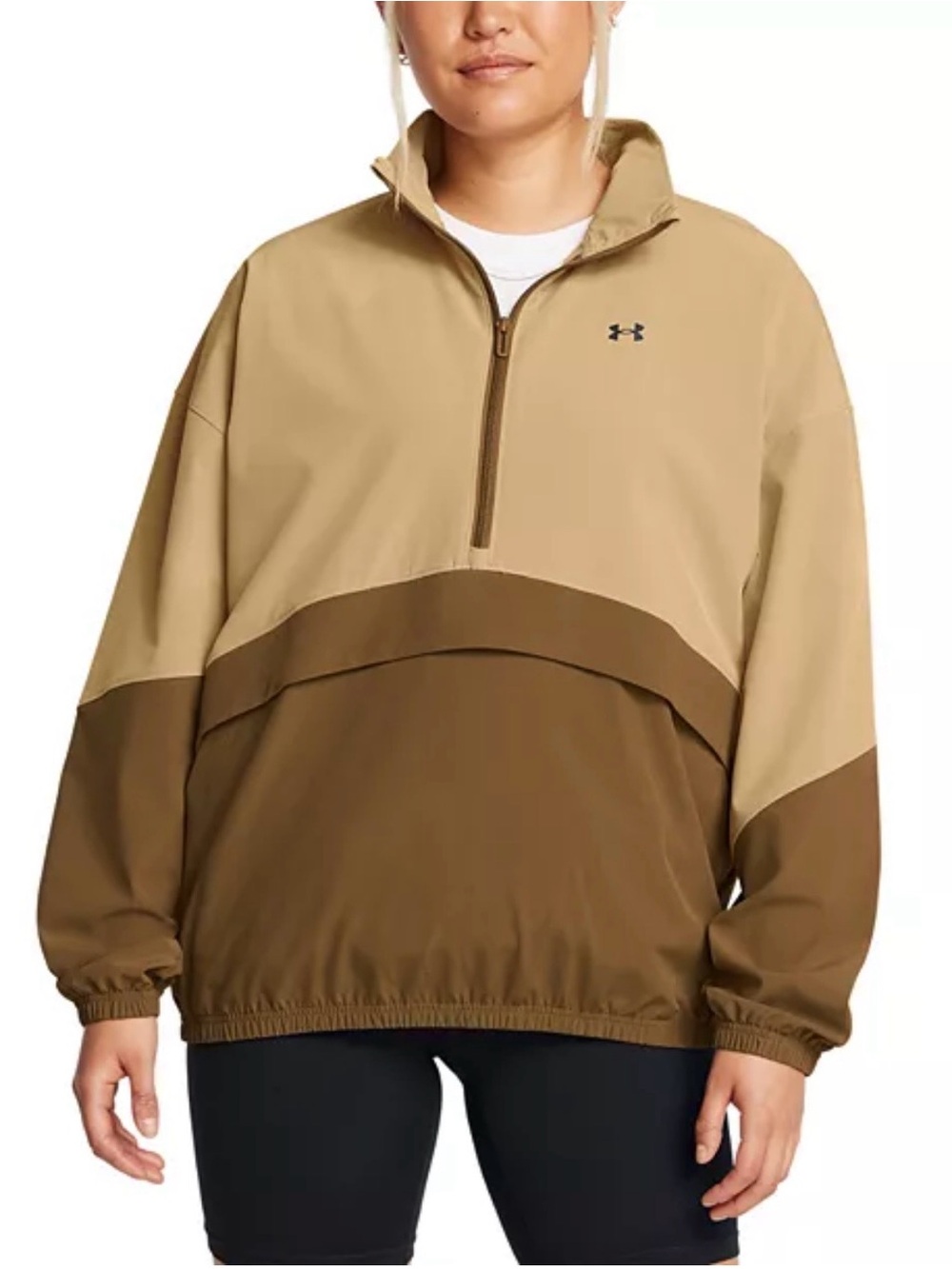 Under Armour Women's Anorak Jacket in Camel and Brown Two-Tone